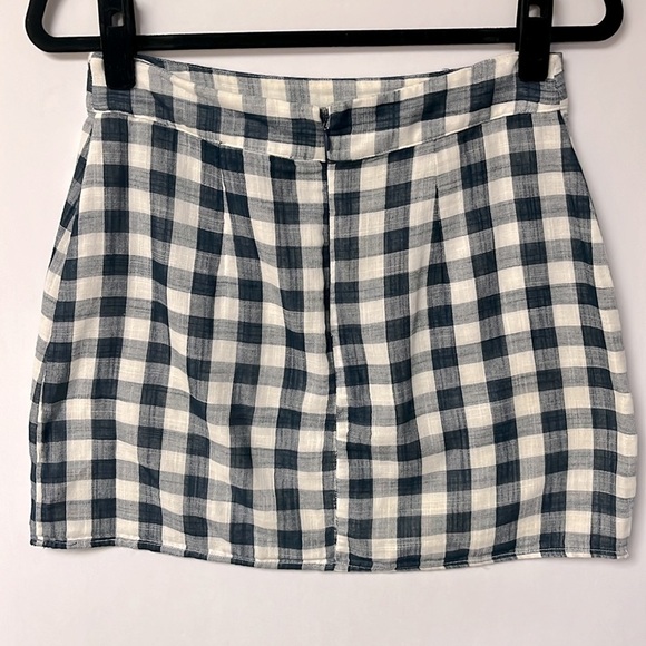 Gingham Mini Skirt, Navy/White, Medium - Picture 2 of 5